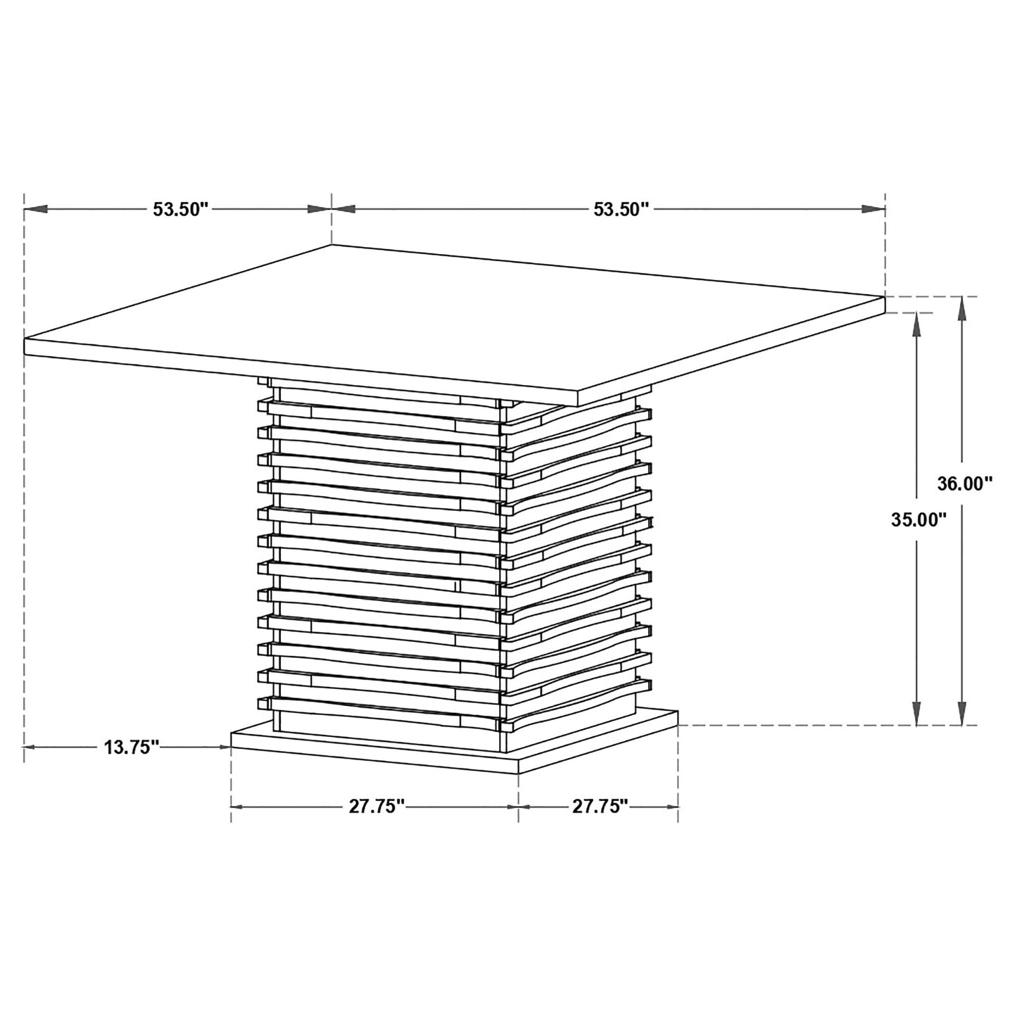 Stanton 5-piece Square Counter Height Dining Table Set Grey