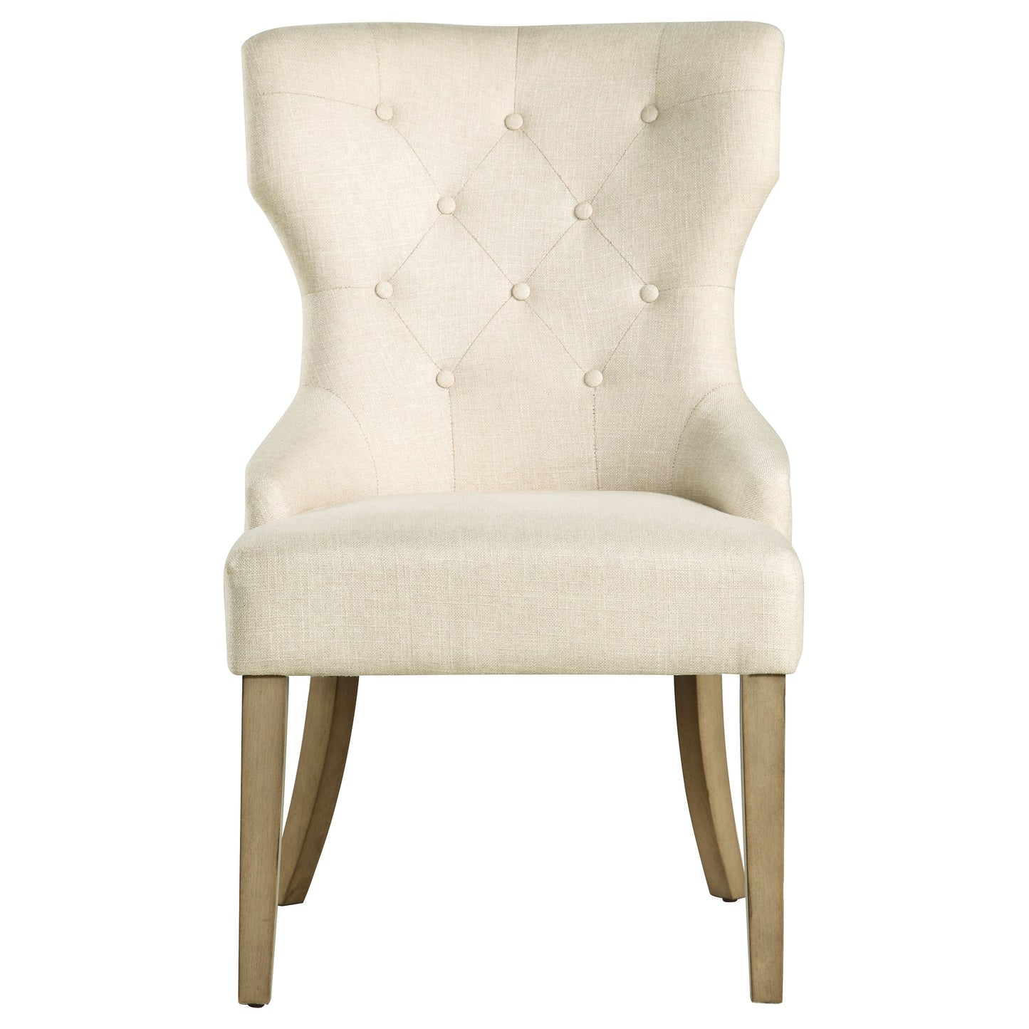 Baney Tufted Upholstered Dining Chair Beige and Rustic Grey