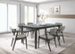 Stevie 7-piece Rectangular Dining Table Set Grey and Black