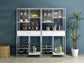 Figueroa 5-shelf LED Wine Storage Bar Cabinet White High Gloss