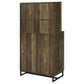 Mendoza 2-door Home Bar Cabinet Wine Storage Rustic Oak