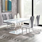 Brooklyn 5-piece Rectangular Dining Set White High Gloss