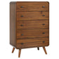 Robyn 5-drawer Bedroom Chest of Drawers Dark Walnut