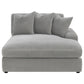 Blaine Upholstered Reversible Chaise Sectional Sofa Fog