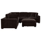 Lakeview 6-piece Upholstered Modular Sectional Chocolate