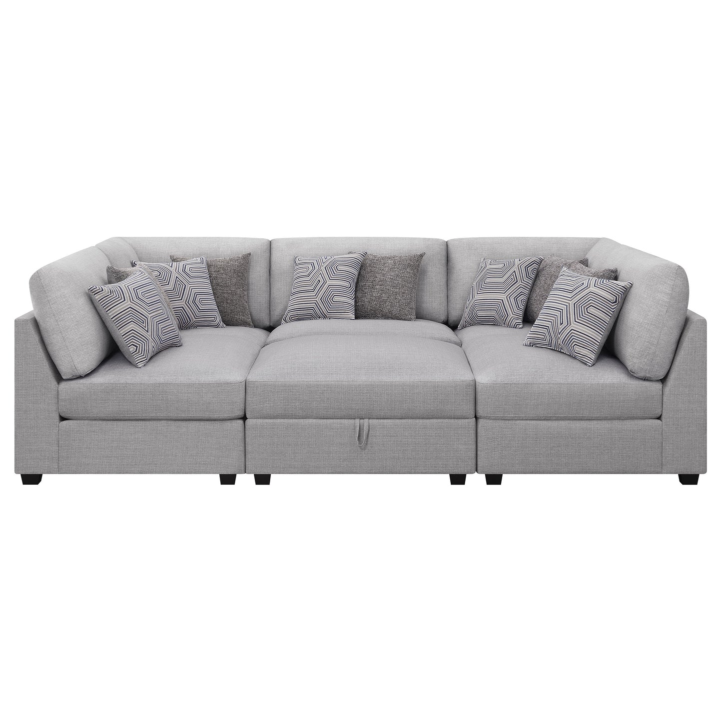 Cambria 6-piece Upholstered Modular Sectional Sofa Grey