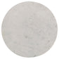 Astoria Round Genuine Marble Side End Table White