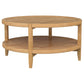 Camillo Round Solid Wood Coffee Table Maple Brown