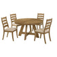 Danvers 5-piece Dining Table Set Brown Oak and Latte