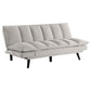 Laredo Upholstered Tufted Convertible Sofa Bed Light Grey