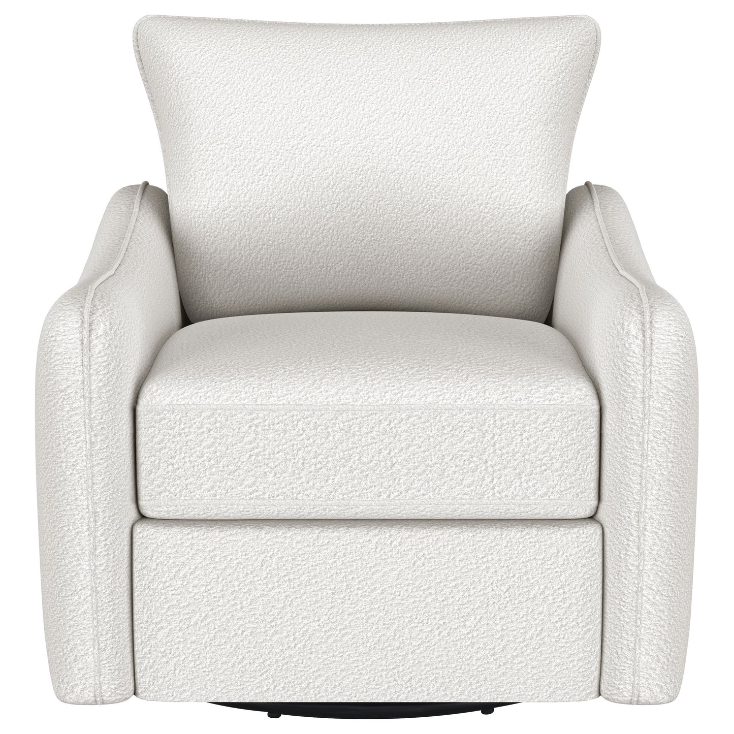 Madia Upholstered Sloped Arm Swivel Glider Chair Vanilla