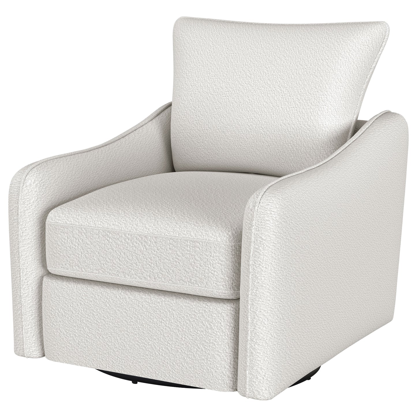 Madia Upholstered Sloped Arm Swivel Glider Chair Vanilla