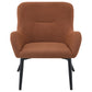 Calvin Upholstered Modern Arm Accent Chair Rust