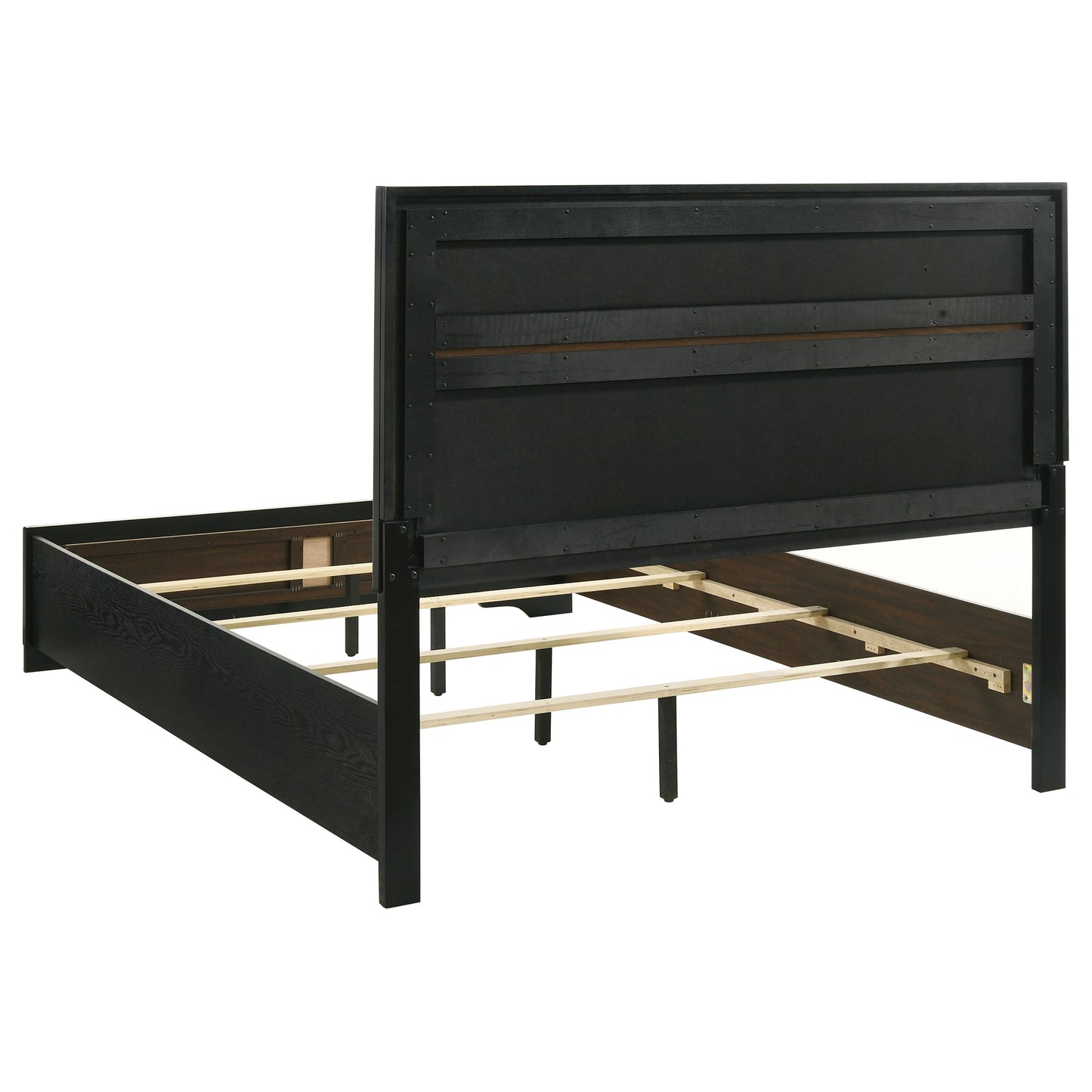 Miranda 54-inch Upholstered California King Panel Bed Black