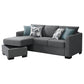 Storey Upholstered Sleeper Sectional Chaise Sofa Grey