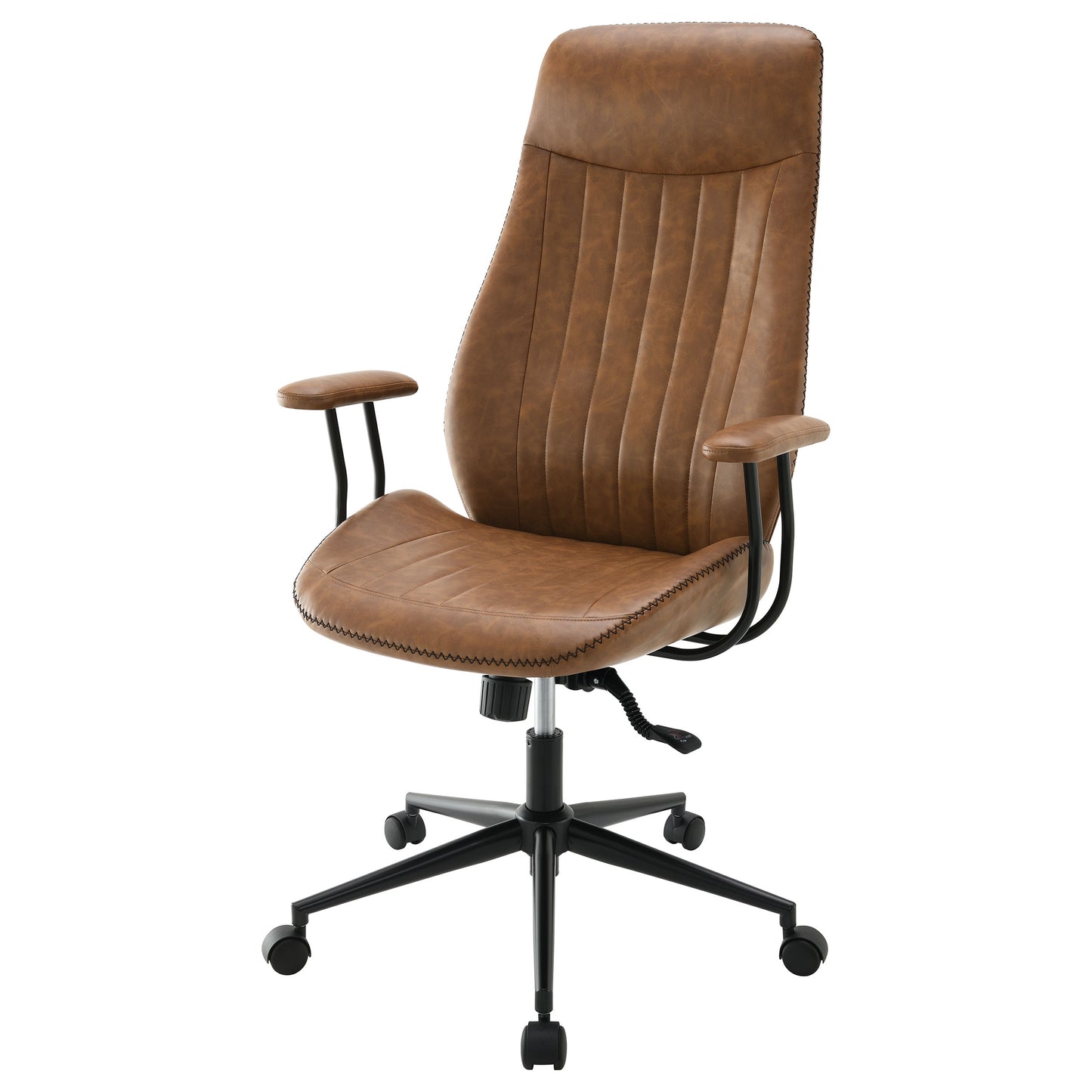 Ranger Upholstered Adjustable Home Office Desk Chair Brown