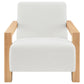 Fitzroy Boucle Upholstered Accent Arm Chair Ivory