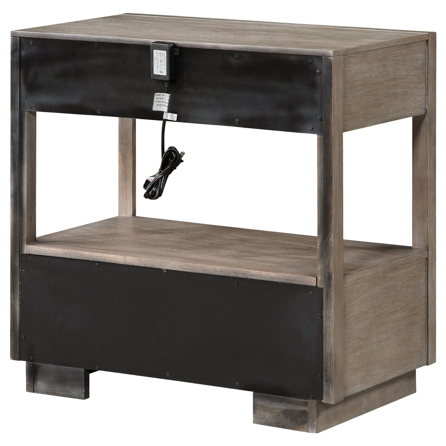 Durango 2-drawer Nightstand Bedside Table Taupe Oak