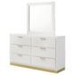 Caraway 6-drawer Dresser with Mirror White