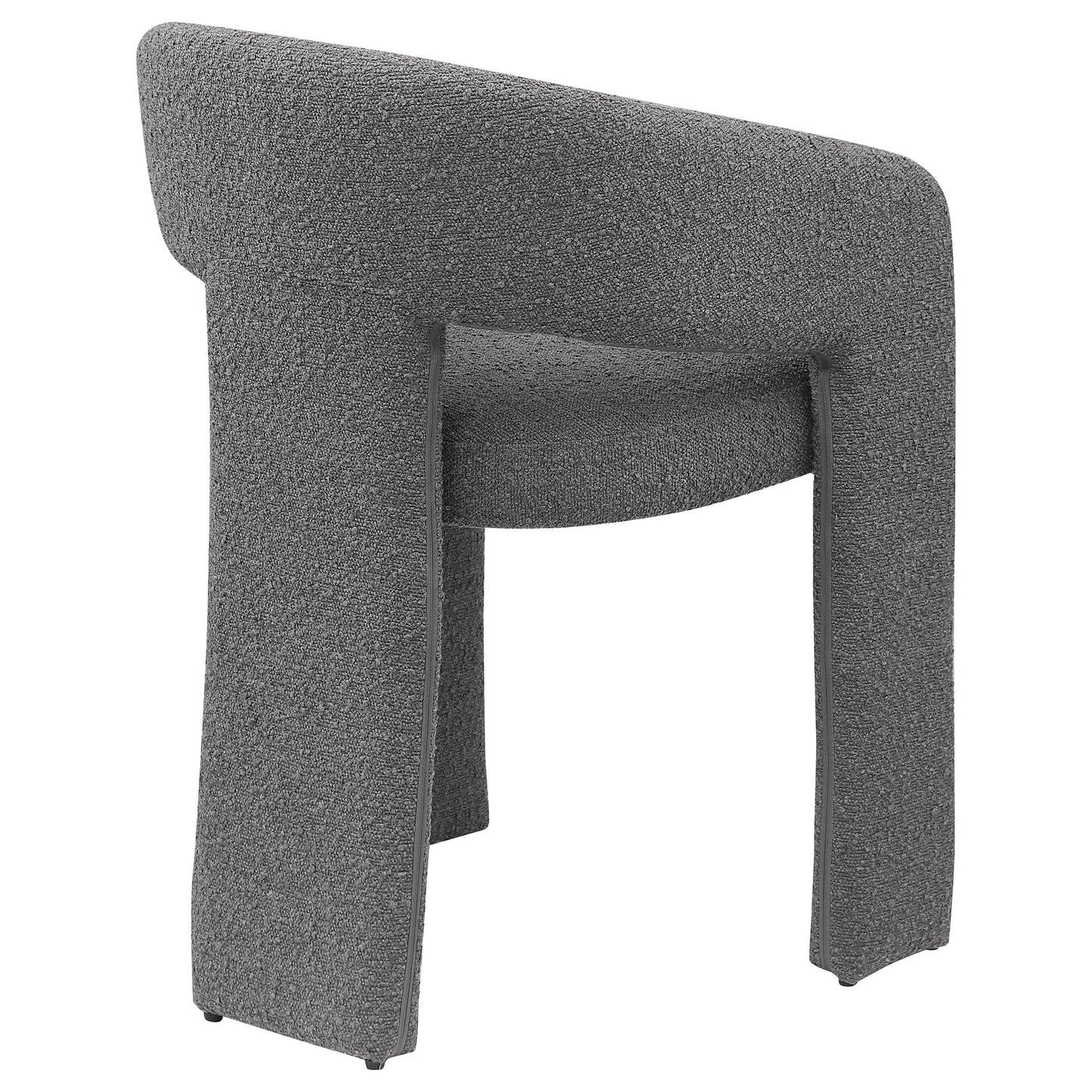 Eudora Boucle Upholstered Dining Arm Chair Grey