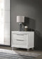 Marmore 2-drawer Nightstand Bedside Table White