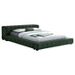 Trinity Upholstered Cal King Platform Bed Green