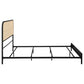 Amherst Radio Weave Rattan Metal Eastern King Bed Black