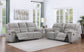 Gilson 2-piece Chenille Upholstered Reclining Sofa Set Grey