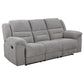 Gilson 2-piece Chenille Upholstered Reclining Sofa Set Grey