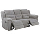 Gilson 2-piece Chenille Upholstered Reclining Sofa Set Grey