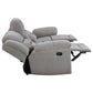 Gilson 2-piece Chenille Upholstered Reclining Sofa Set Grey