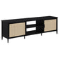 Amherst 2-door 70-inch Metal TV Stand Media Console Black