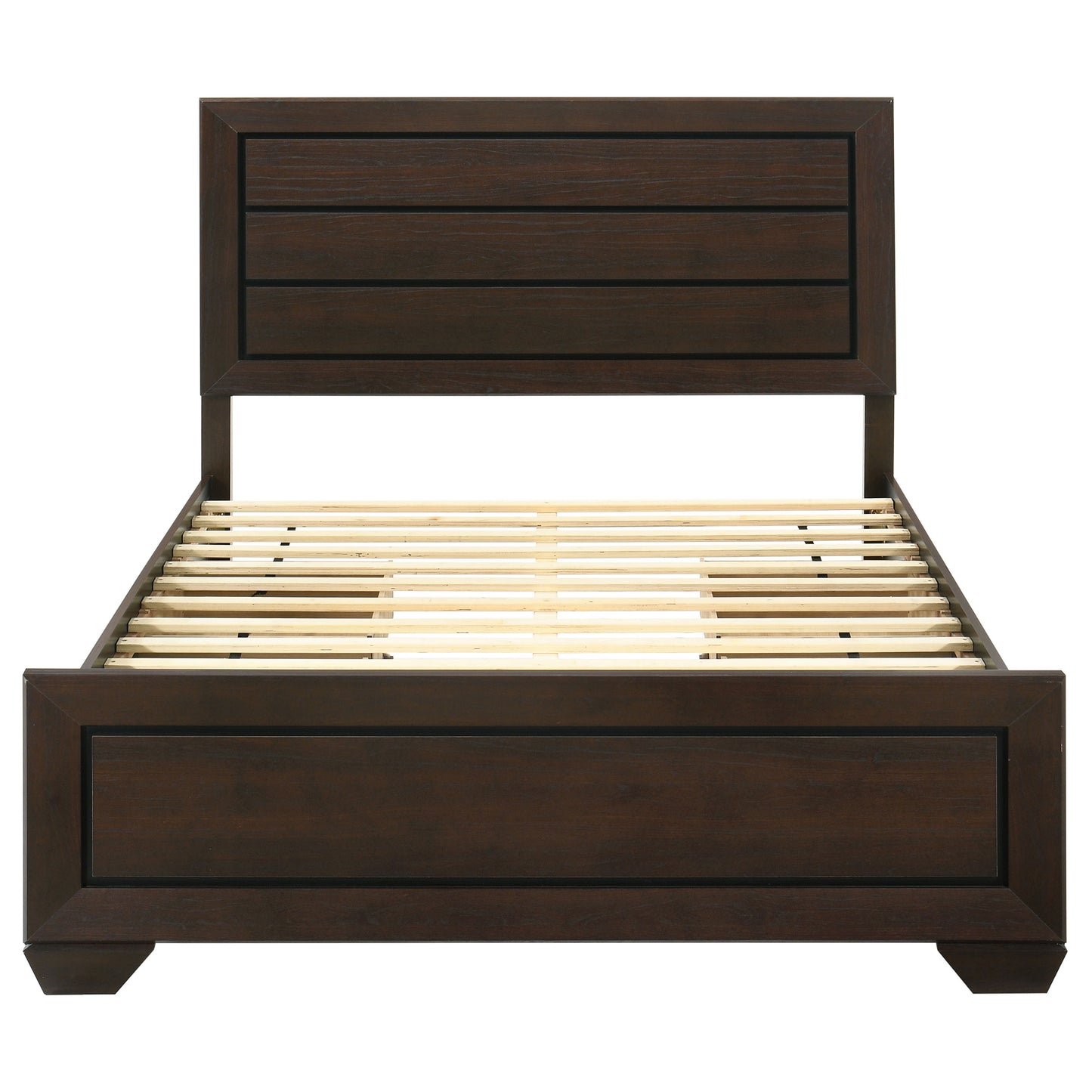 Kauffman Wood California King Storage Panel Bed Dark Cocoa