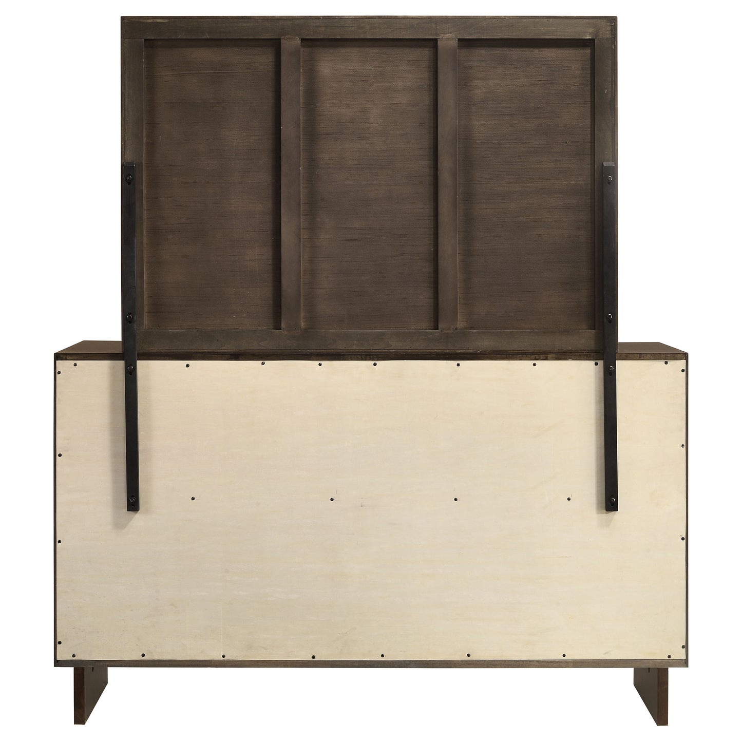 Glenwood 6-drawer Dresser and Mirror Warm Brown