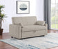 Portland Boucle Upholstered Sleeper Sofa Bed Latte