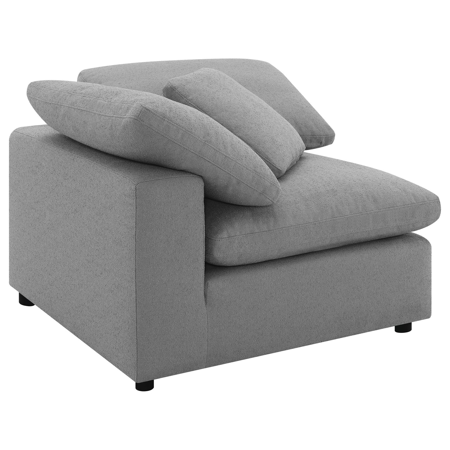 Raleigh 5-piece Boucle Upholstered Modular Sectional Grey