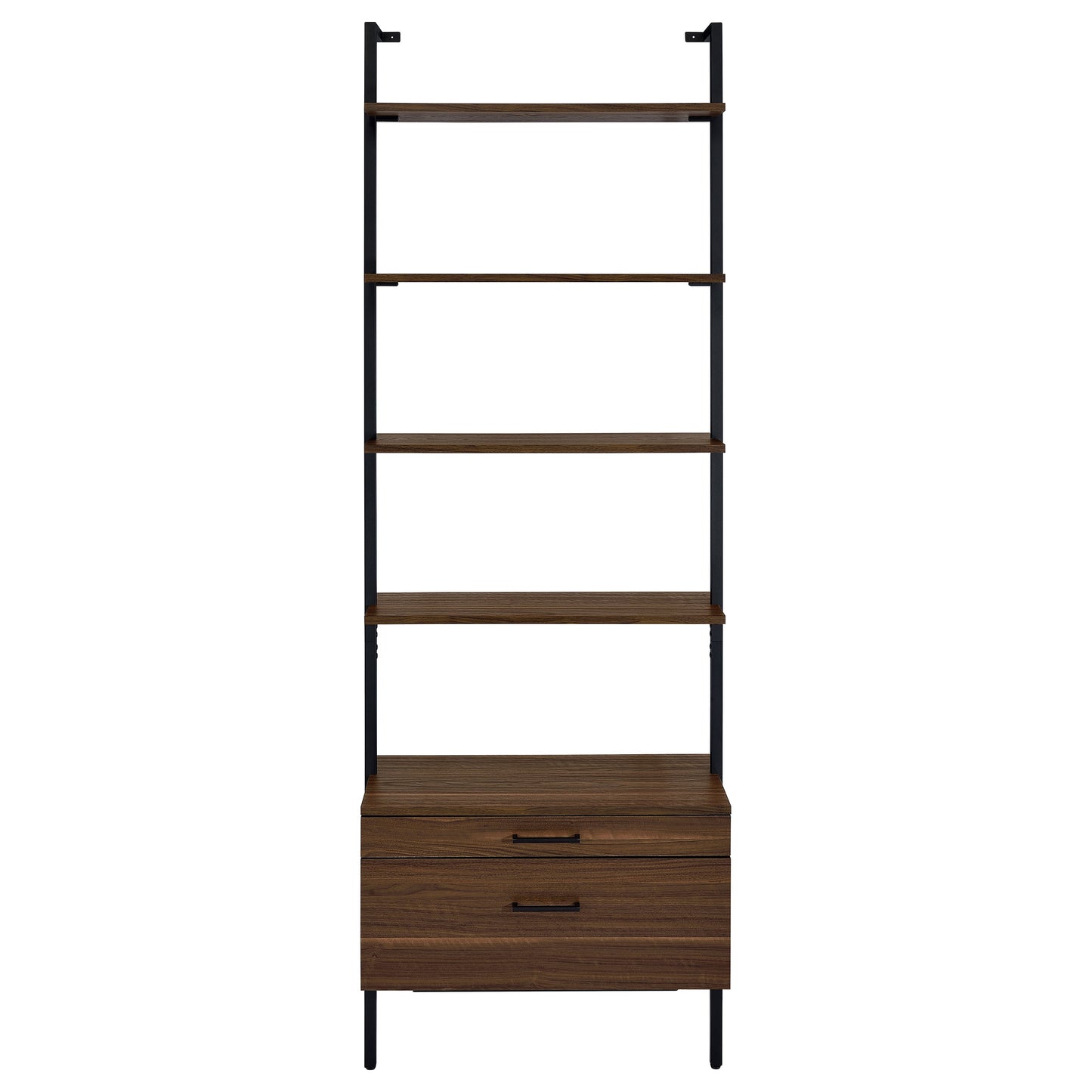 Owens 3-piece 96-inch Wall Mounted Bookshelf Set Walnut