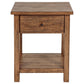 Payne 1-drawer Wood End Table with Shelf Distressed Brown