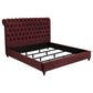 Devon 5-piece California King Bedroom Set Red and Dark Oak