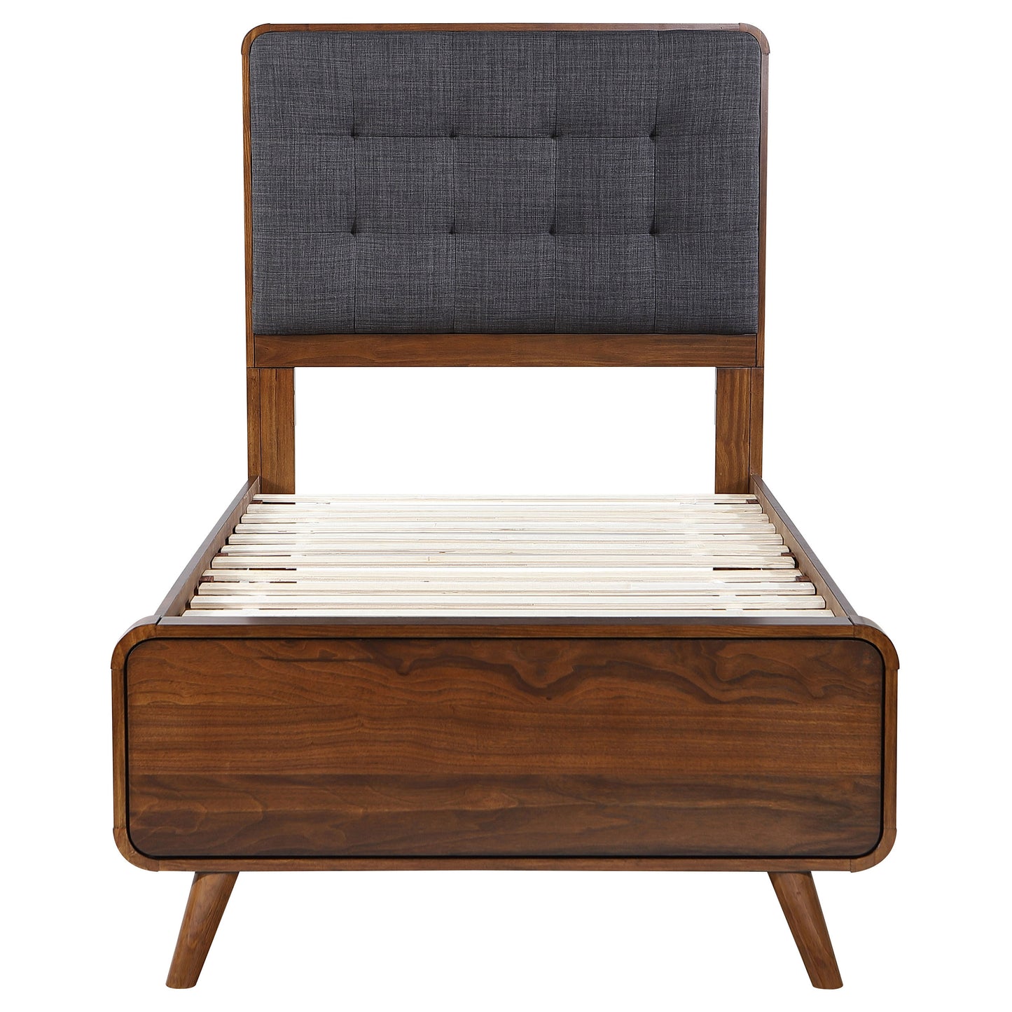 Robyn Wood Twin Platform Bed Dark Walnut