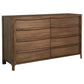 Maderia 5-piece California King Bedroom Set Walnut