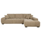 Octavia Upholstered Sectional Chaise Sofa Camel