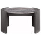 Gladstone Round Faux Marble Top Coffee Table Distressed Grey