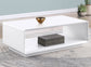 Paseo Rectangular Cocktail Coffee Table White High Gloss