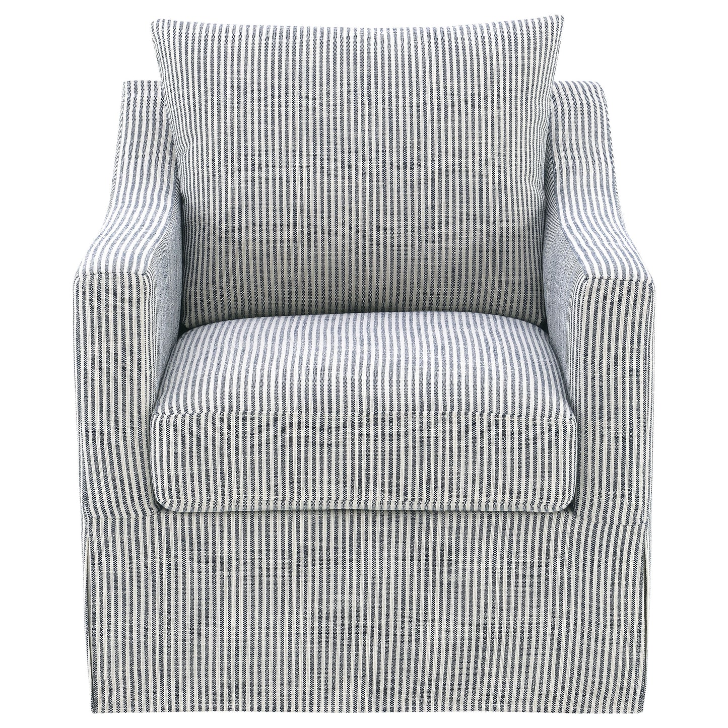 Winter Upholstered Sloped Arm Accent Swivel Chair Grey