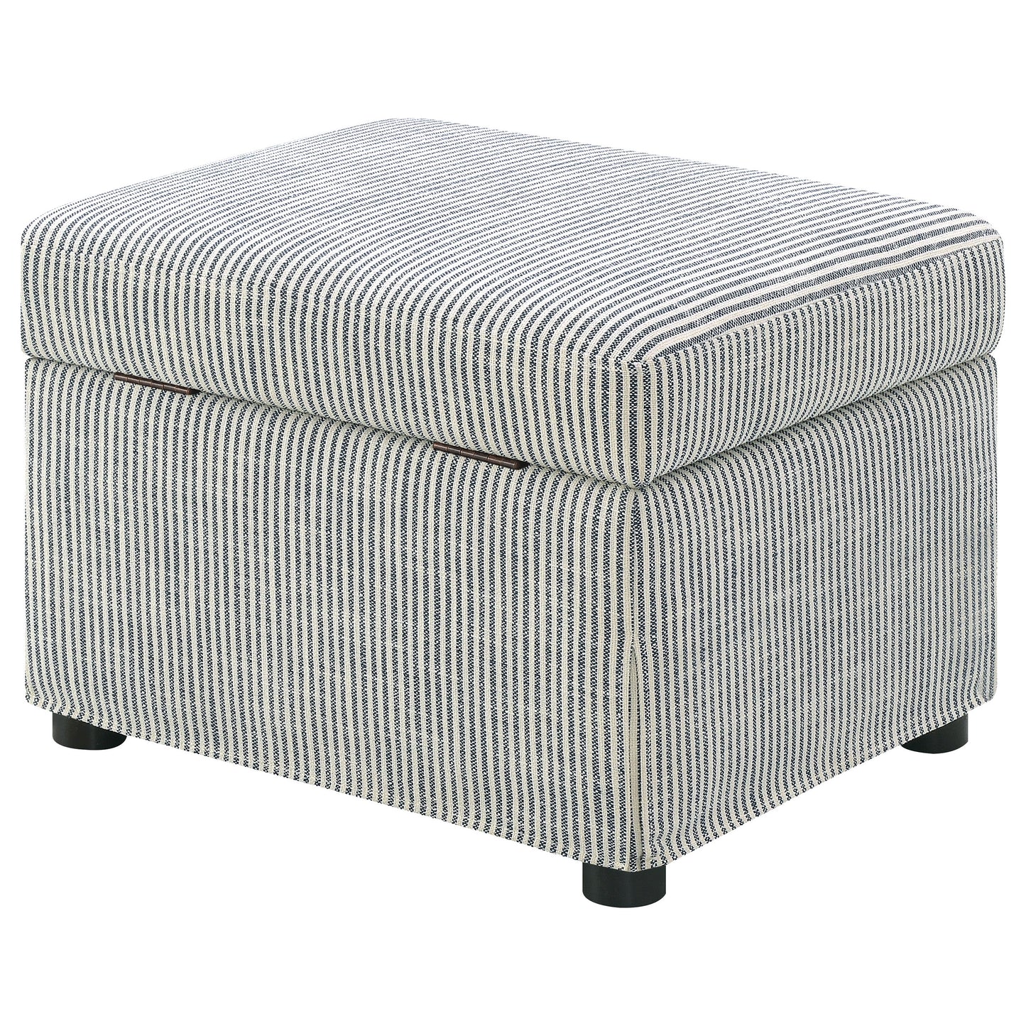 Winter Upholstered Hydraulic Lift Top Storage Ottoman Grey