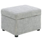 Winter Upholstered Hydraulic Lift Top Storage Ottoman Grey