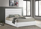 Felicity 53-inch Upholstered Eastern King Platform Bed White