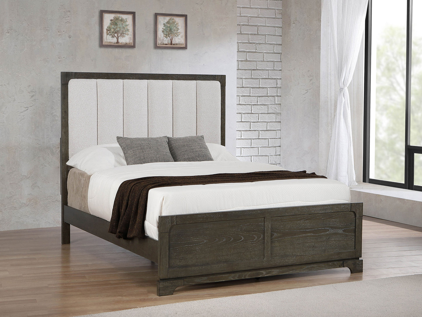 Gran Park 59-inch California King Panel Bed Dark Cocoa