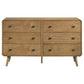 Robyn 6-drawer Bedroom Dresser Light Ash